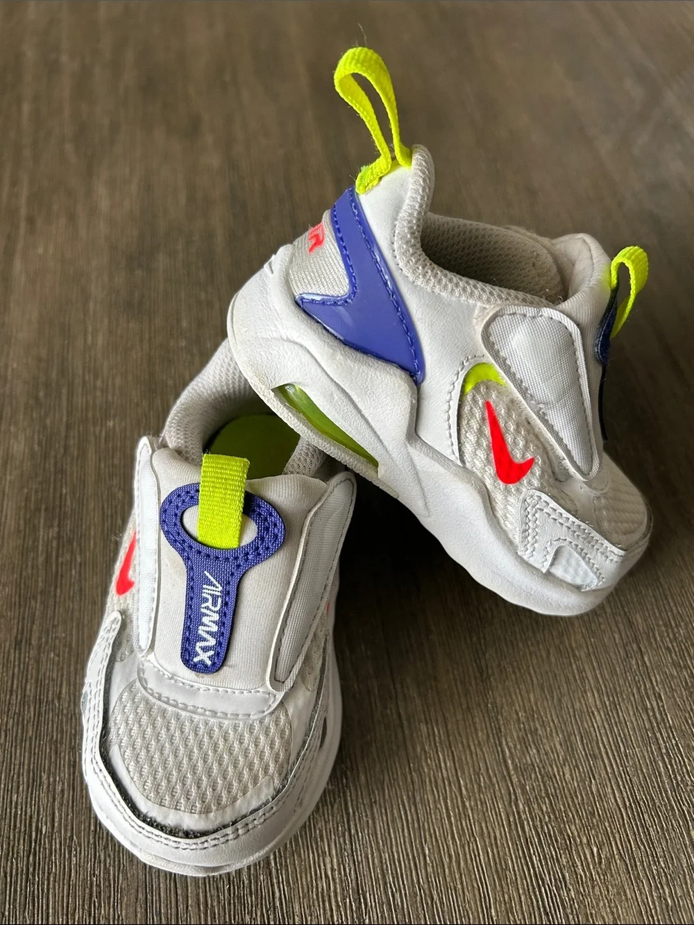 Ds 2021 Nike Air Max Bolt (Tde) White Indigo Burst TdToddler SZ. 3.5, Like New